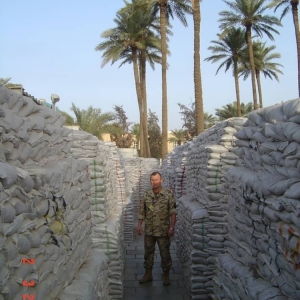 Międzynarodowa baza wojskowa w Zielonej Strefie - Bagdad 2005r.