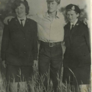 Generał Kwiatkowski z siostrą Teresą (po lewej) OSP